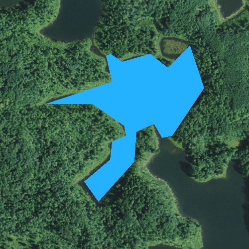 Fly fishing map for Adele Lake, Minnesota