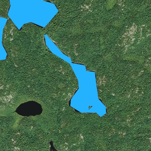 Fly fishing map for Agawato Lake, Minnesota