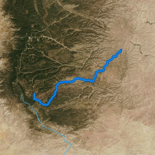 Fly fishing map for Agua Chiquita Creek, New Mexico