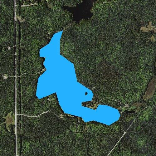 Fly fishing map for Allen Lake, Michigan