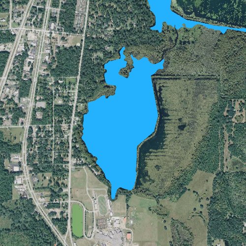 Fly fishing map for Alligator Lake: South, Florida