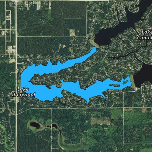 Fly fishing map for Altoona Lake 830, Wisconsin