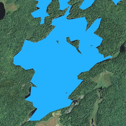 Fly fishing map for Alworth Lake, Minnesota