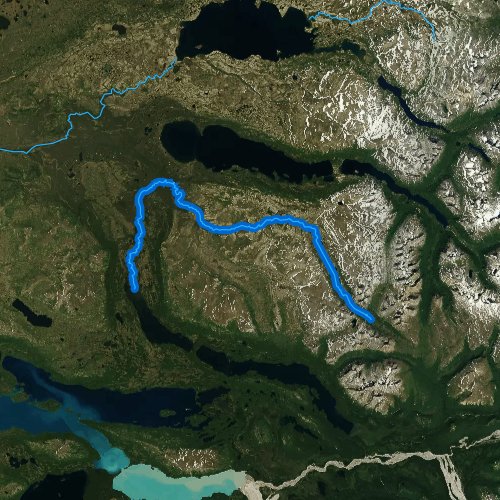 Fly fishing map for American Creek, Alaska