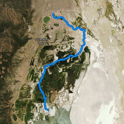 Fly fishing map for Ana River, Oregon