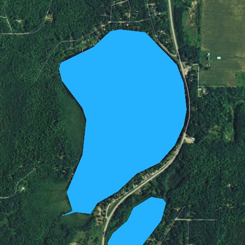 Fly fishing map for Anderson Lake, Wisconsin