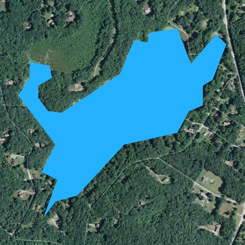 Fly fishing map for Anderson Pond, Connecticut