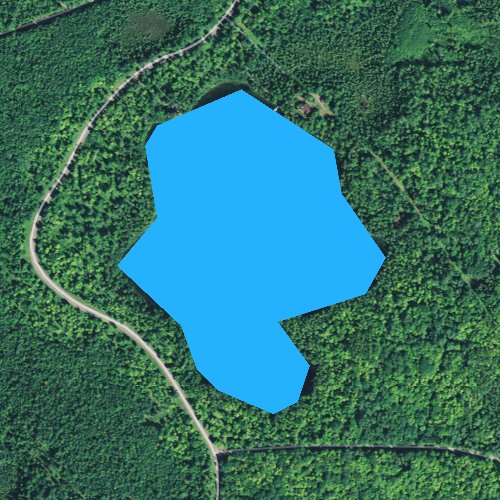 Fly fishing map for Anne Lake, Wisconsin