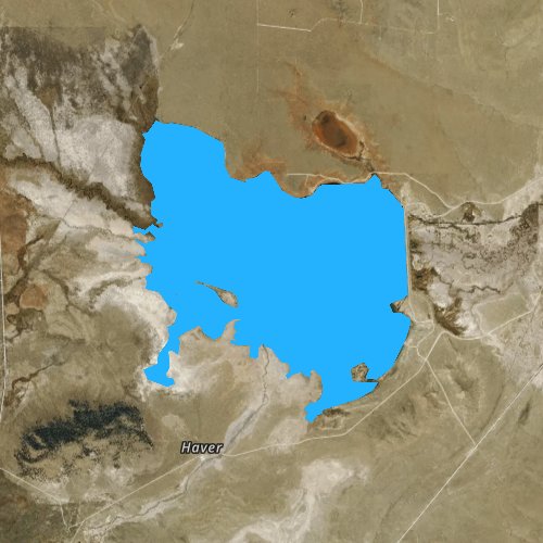 Fly fishing map for Antero Reservoir, Colorado