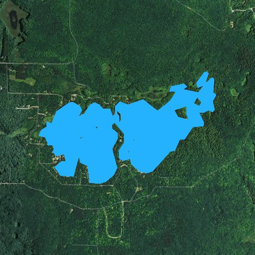 Fly fishing map for Archibald Lake, Wisconsin