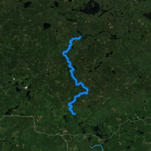 Fly fishing map for Arrowhead Creek, Minnesota