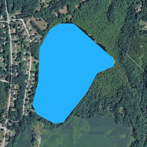 Fly fishing map for Avery Pond, Connecticut