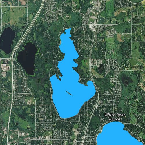 Fly fishing map for Bald Eagle Lake: Washington, Minnesota