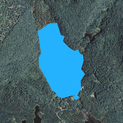 Fly fishing map for Bald Hill Pond, Vermont