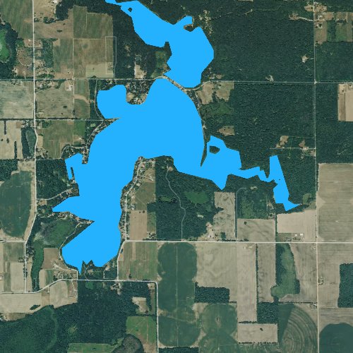 Fly fishing map for Bankson Lake, Michigan