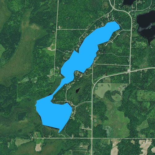 Fly fishing map for Barber Lake, Wisconsin