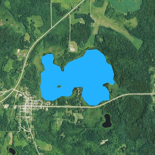 Fly fishing map for Bartlett Lake, Minnesota