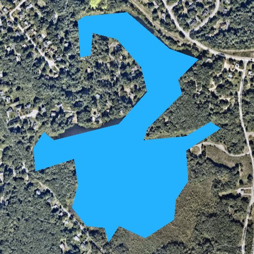 Fly fishing map for Bartlett Pond, Massachusetts