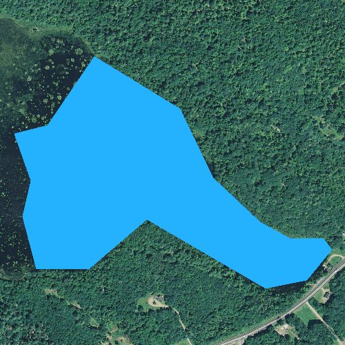 Fly fishing map for Bartlett Stream Reservoir, Maine