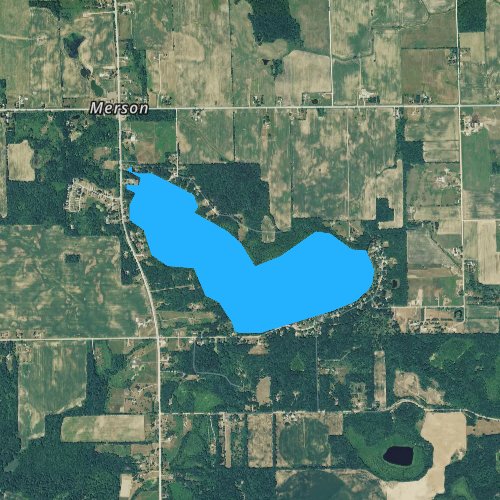 Fly fishing map for Base Line Lake, Michigan