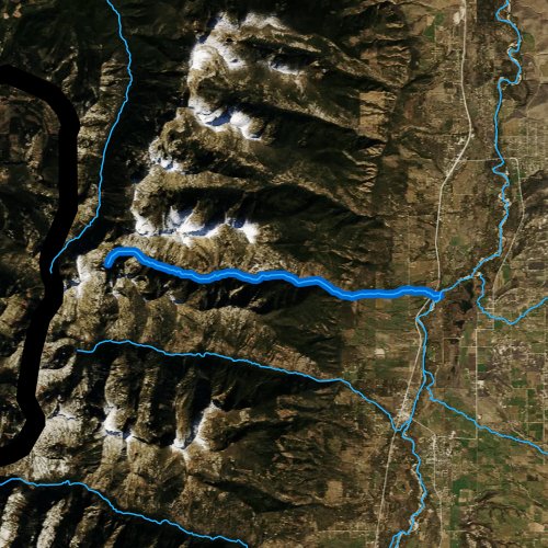 Fly fishing map for Bass Creek, Montana