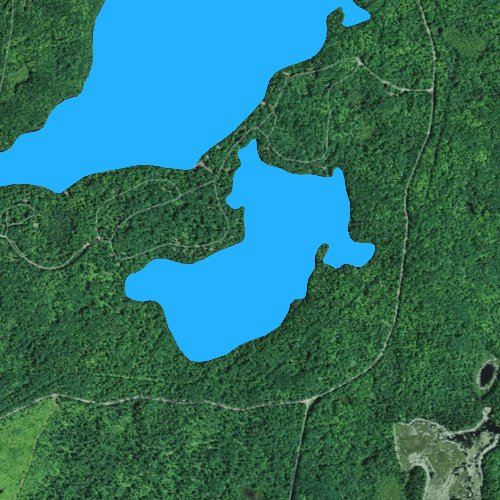 Fly fishing map for Bass Lake: Bayfield, Wisconsin