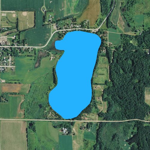 Fly fishing map for Bass Lake: Todd, Minnesota