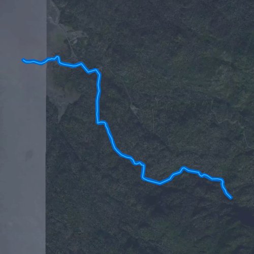Fly fishing map for Battle Creek, Alaska