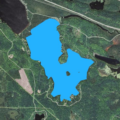 Fly fishing map for Beaufort Lake, Michigan