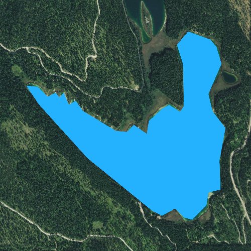 Fly fishing map for Beaver Lake, Montana
