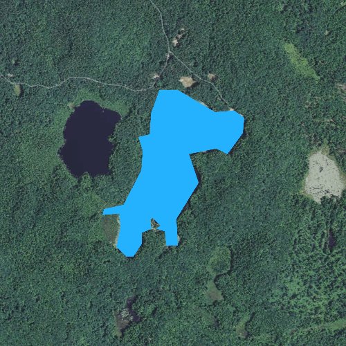 Fly fishing map for Beaver Pond, New Hampshire