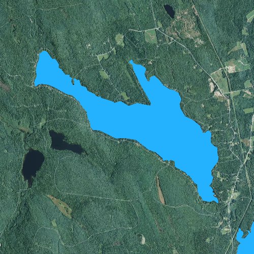 Fly fishing map for Beech Hill Pond, Maine
