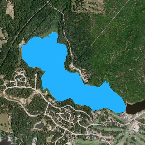 Fly fishing map for Bellwood Lake, Texas