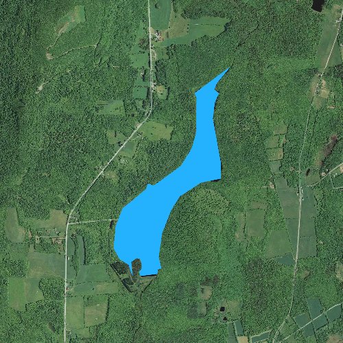 Fly fishing map for Belmont Lake, Pennsylvania