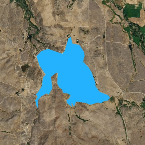 Fly fishing map for Ben Ross Reservoir, Idaho