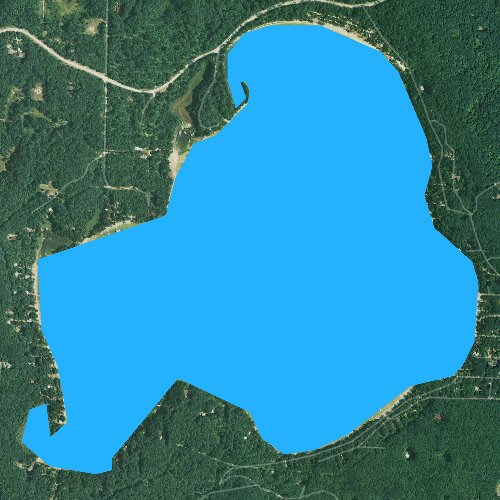 Fly fishing map for Big Bear Lake, Michigan