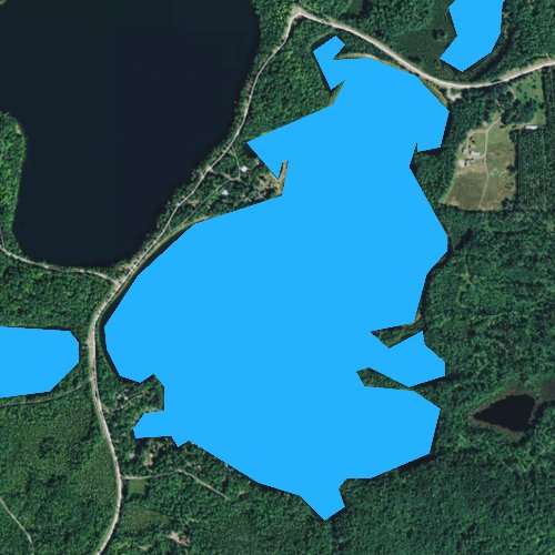 Fly fishing map for Big Carr Lake, Wisconsin