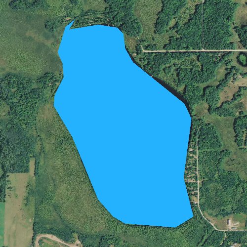 Fly fishing map for Big Doctor Lake, Wisconsin
