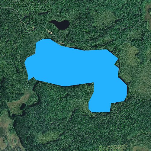 Fly fishing map for Big Gibson Lake, Wisconsin