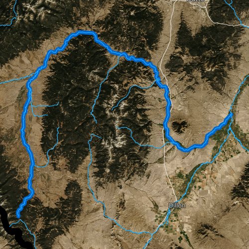 Fly fishing map for Big Hole River, Montana