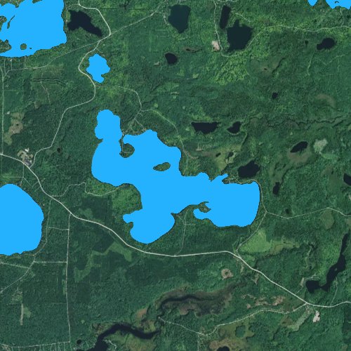 Fly fishing map for Big Lake: Vilas, Wisconsin