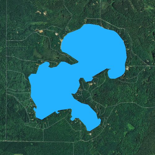 Fly fishing map for Big Portage Lake, Wisconsin