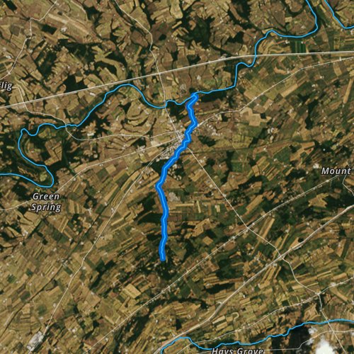 Fly fishing map for Big Spring Creek, Pennsylvania