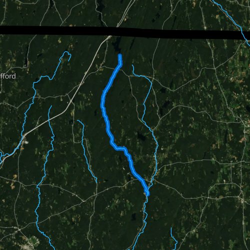 Fly fishing map for Bigelow Brook, Connecticut