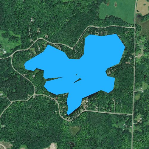 Fly fishing map for Black Dan Lake, Wisconsin