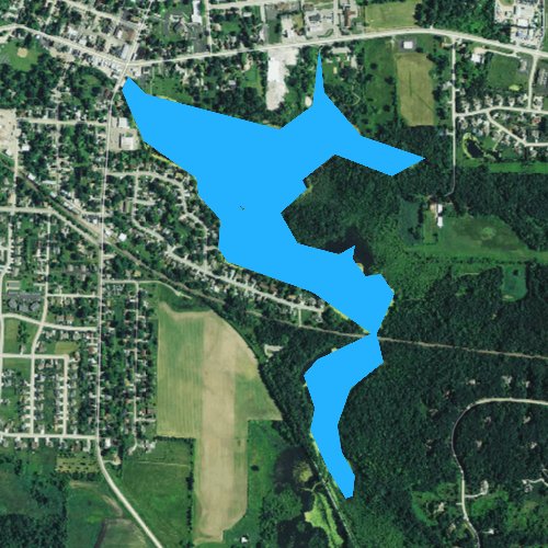 Fly fishing map for Black Otter Lake, Wisconsin