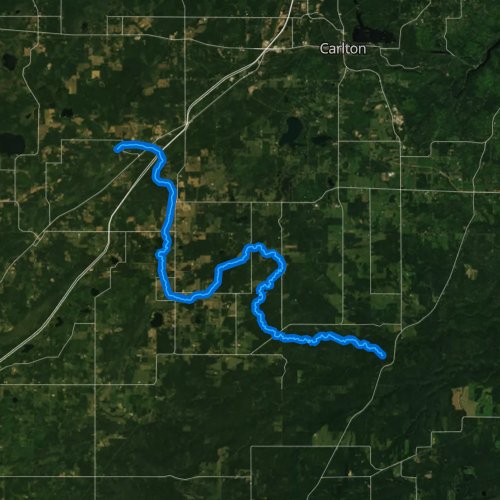 Fly fishing map for Blackhoof River, Minnesota