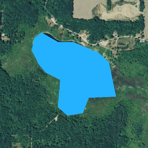 Fly fishing map for Bogart Lake, Michigan