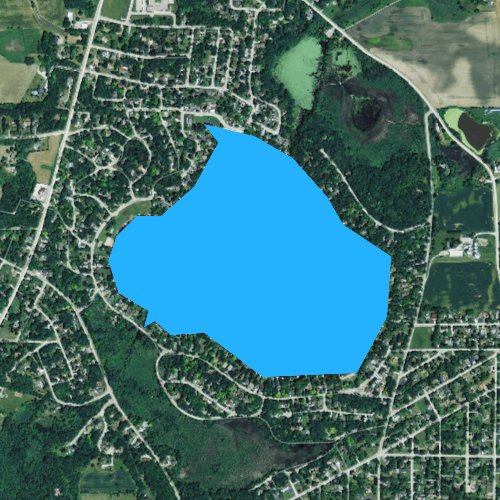 Fly fishing map for Bohner Lake, Wisconsin