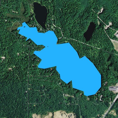 Fly fishing map for Bolger Lake, Wisconsin